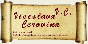 Višeslava Cerovina vizit kartica